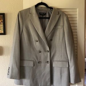 Gray Double Breasted Blazer